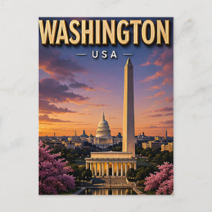 Carte Postale Monuments du Capitole de Washington DC Skyline