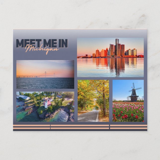 Carte Postale Monuments du Michigan pur (Devant)