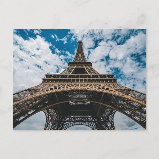 Carte Postale Monuments | Regardant vers le haut de la Tour Eiff (Devant)