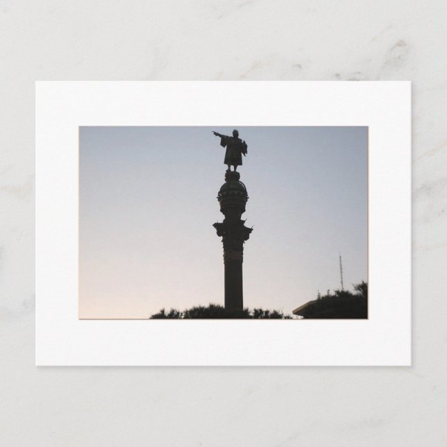 Carte Postale Monumtento a Colón, Barcelone (Devant)