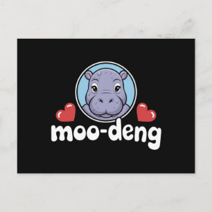 Carte Postale Moo Deng Bouncy Pig in Thai Photo Baby Hippo