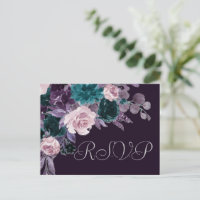 Moody Boho | Argile foncé violet Turquoise floral