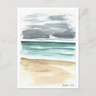 Carte Postale Moody Clouds au-dessus de la mer