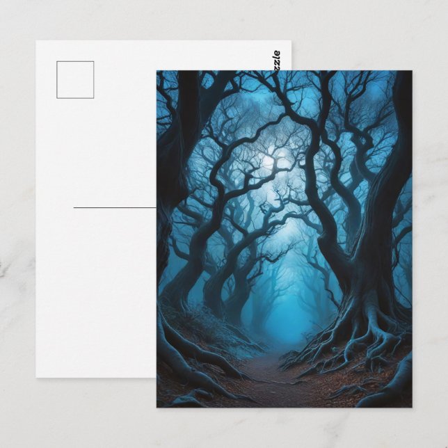 Carte Postale Moody Forest Gnarled Trees (Devant / Derrière)