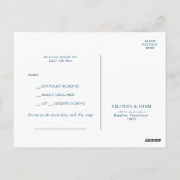 Moody Ocean Watercolor Demande de chanson RSVP Pos