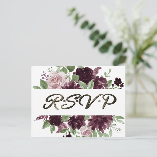 Carte Postale Moody Passion | Dramatique purple Garland Repas RS (Debout devant)