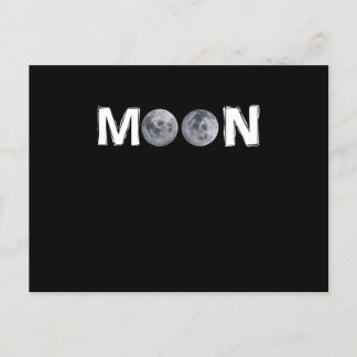 Carte Postale Moon Design avec 2 lune au lieu du double "O"