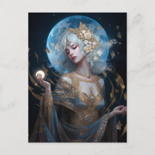 Carte postale Moon Goddess Queen Imaginaire Art
