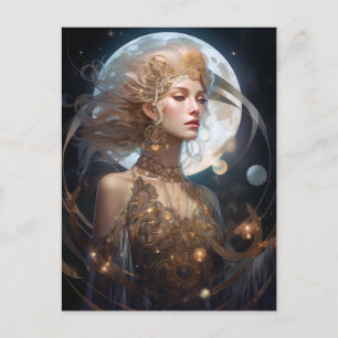 Carte postale Moon Goddess Queen Imaginaire Art