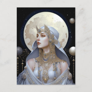 Carte postale Moon Goddess Queen Imaginaire Art
