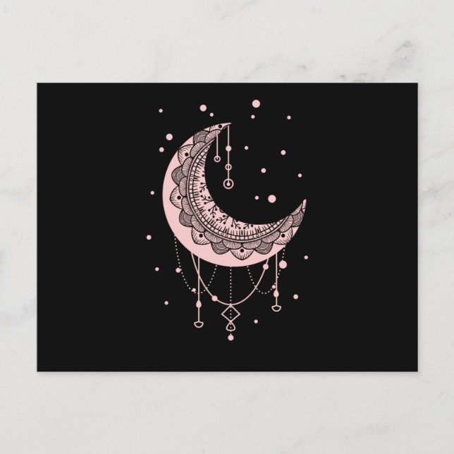 Carte Postale Moon spirituel Pastel Goth Kawaii (Devant)