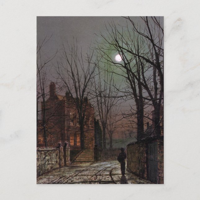 Carte Postale Moonlight by John Atkinson Grimshaw (Devant)