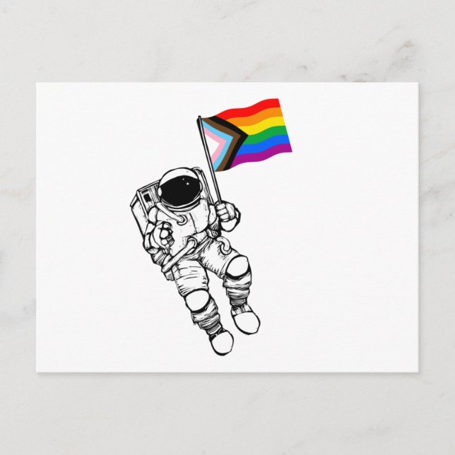 Carte Postale Moonman de la fierté Progress (Devant)