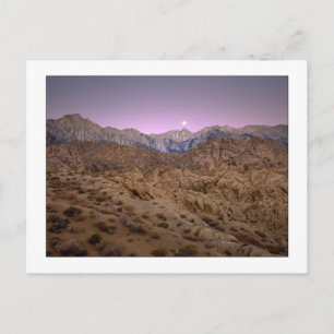 Carte Postale "Moonset sur Mt. Whitney "