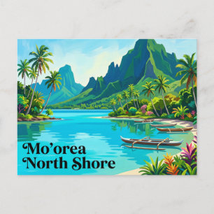 Carte Postale Mo'orea côte nord Polynésie française