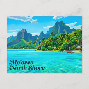 Carte Postale Mo'orea côte nord Polynésie française