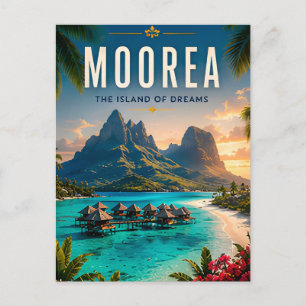 Carte Postale 🌴 Moorea Polynésie française Décoration de luxe p