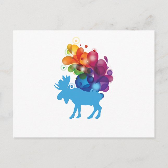 Carte postale Moose Abstraite (Devant)