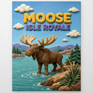 Carte Postale Moose Isle Royale Moderne KlayKoo