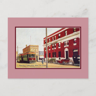 Carte Postale Moose Jaw rue principale vintage Canada