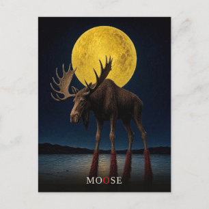 Carte Postale Moose Long Socks gothique Surréaliste