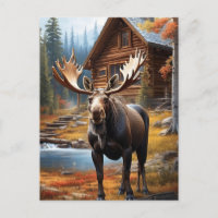 *~* MOOSE Stream Nature Cabine Forest AP49