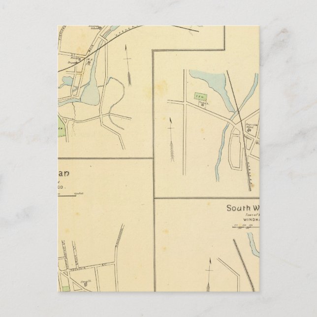 Carte Postale Moosup, Dayville, Wauregan, S. Windham (Devant)