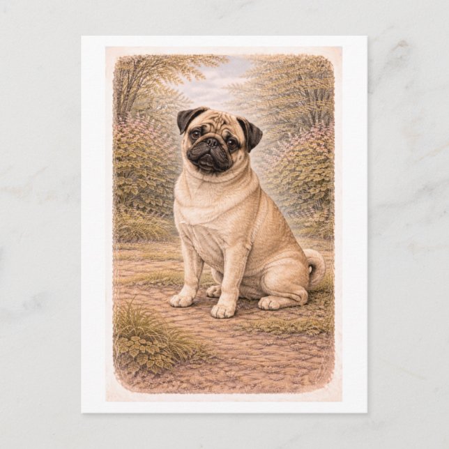 Carte Postale Moppe de style vintage (Devant)