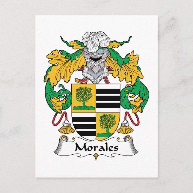 Carte Postale Morales Family Crest (Devant)
