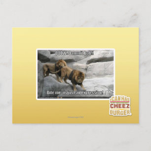 Carte Postale Mordez-moi est juste une expression !