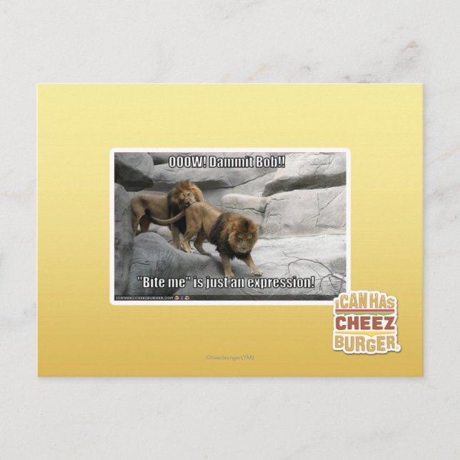Carte Postale Mordez-moi est juste une expression ! (Devant)