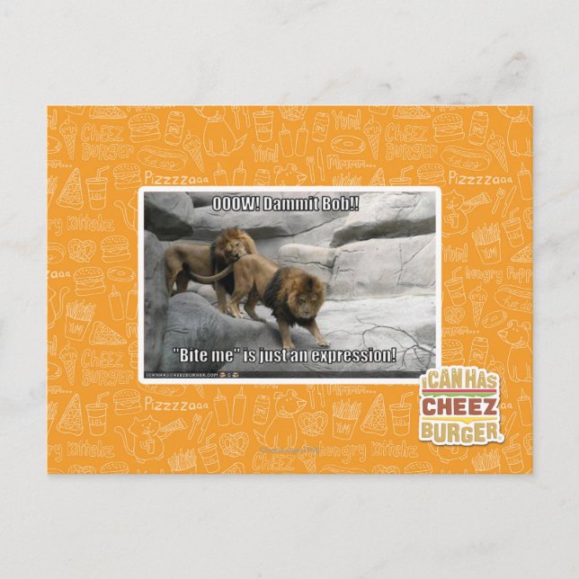 Carte Postale Mordez-moi est juste une expression ! (Devant)
