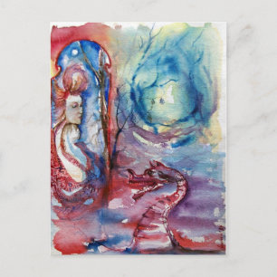Carte Postale MORGANA / Magie et mystère, Imaginaire bleu rose