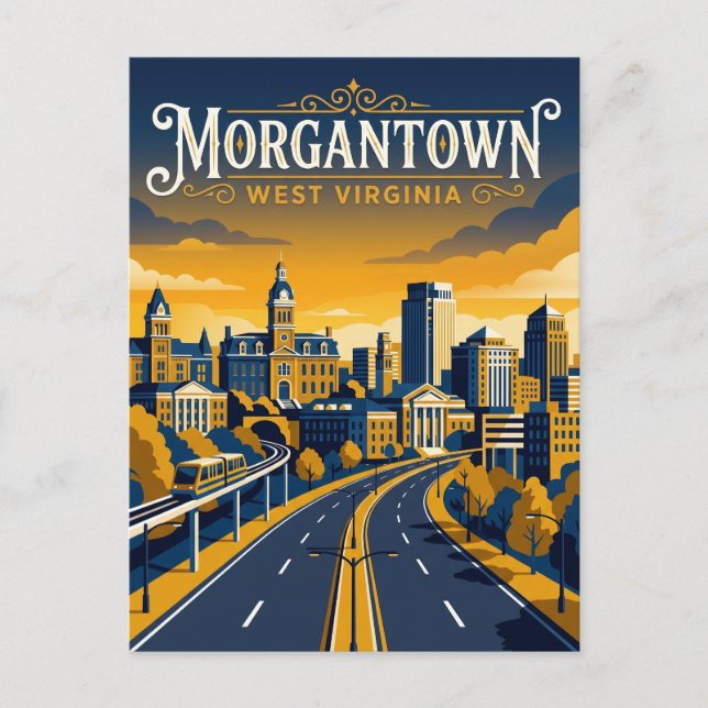 Carte Postale Morgantown États-Unis (Devant)