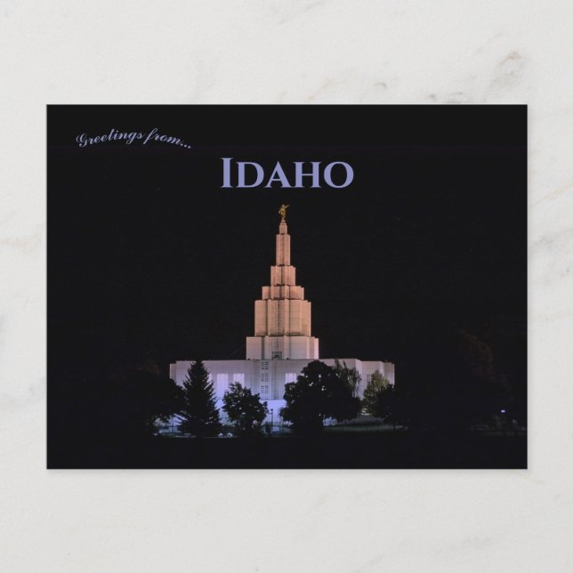 Carte Postale Mormon Idaho Falls Idaho Temple Idaho (Devant)