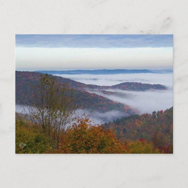 Carte Postale Morning mist on the mountains (Devant)