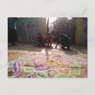 Carte Postale Morning Rangoli Art at Baale Mane!
