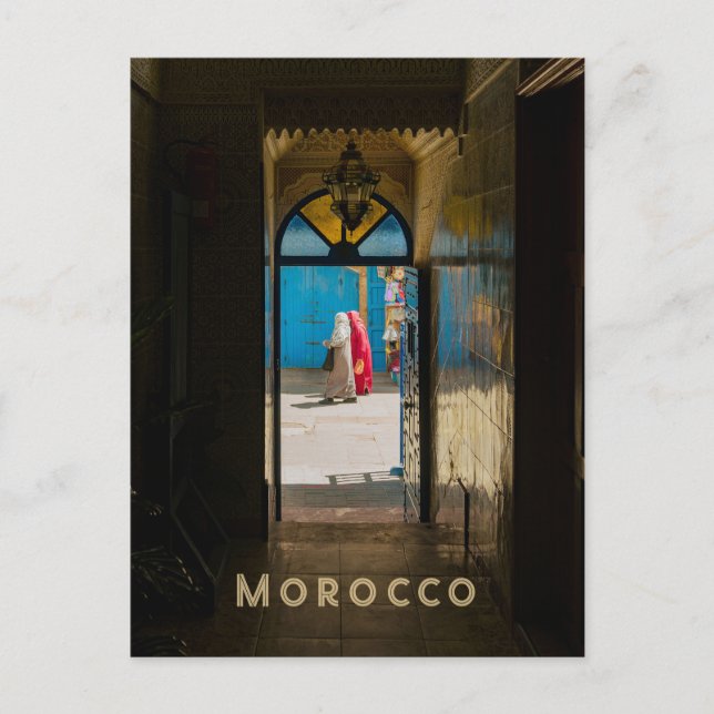 Carte Postale Morocco authentic Medina street photo (Devant)