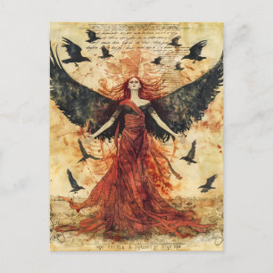 Carte Postale Morrigan Déesse celtique de la bataille du destin