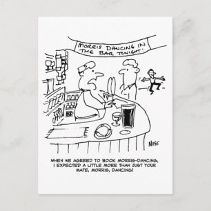 Carte Postale Morris Dancing in Pub. Danse Morris traditionnelle