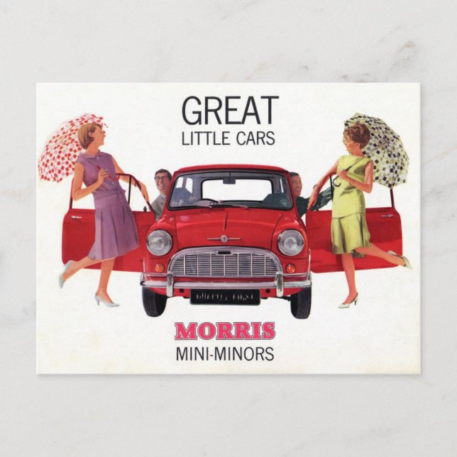 Carte Postale Morris Mini Minor 1963 (Devant)