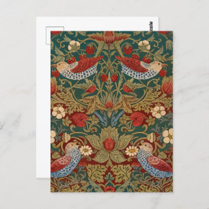 Carte Postale Morris - Voleur de fraises #2 Motif floral