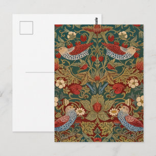 Carte Postale Morris - Voleur de fraises #2 Motif floral