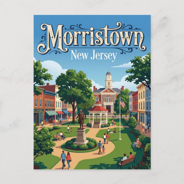 Carte Postale Morristown Green New Jersey (Devant)