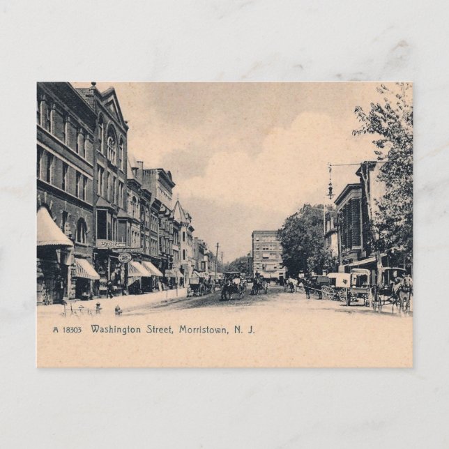 Carte Postale Morristown NJ, Washington St., c1906 (Devant)
