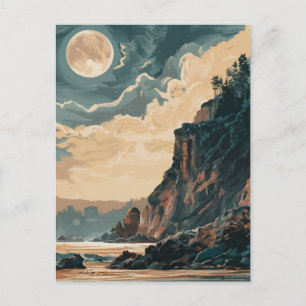 Carte Postale Morro Bay Beach California Peinture