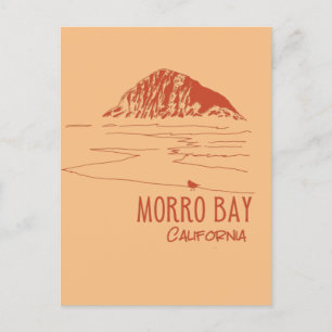 Carte Postale Morro Bay California Morro Rock Art