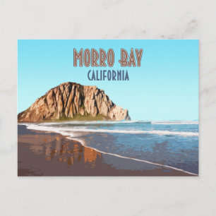 Carte Postale Morro Bay Rock California Vintage