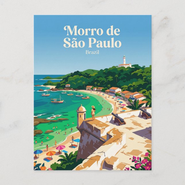Carte Postale Morro de São Paulo Brésil (Devant)