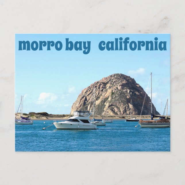 Carte Postale Morro Rock Harbour California Travel (Devant)